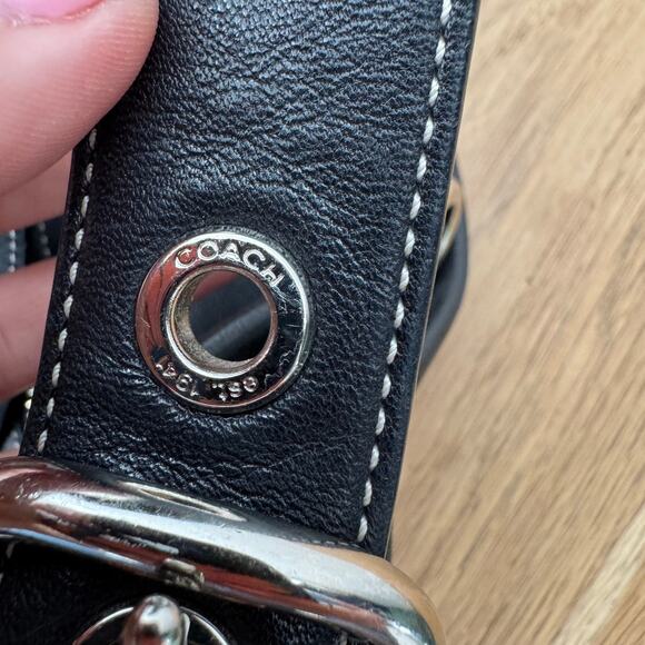 COACH Vintage 1415 Soho Black Leather Crossbody Shoulder Bag Hobo - Picture 13 of 15